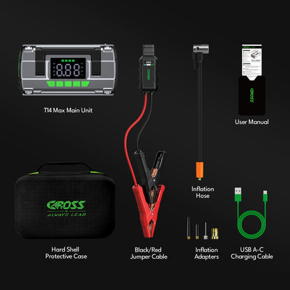 CAROSS T14 Max Jump Starter with Air Compressor